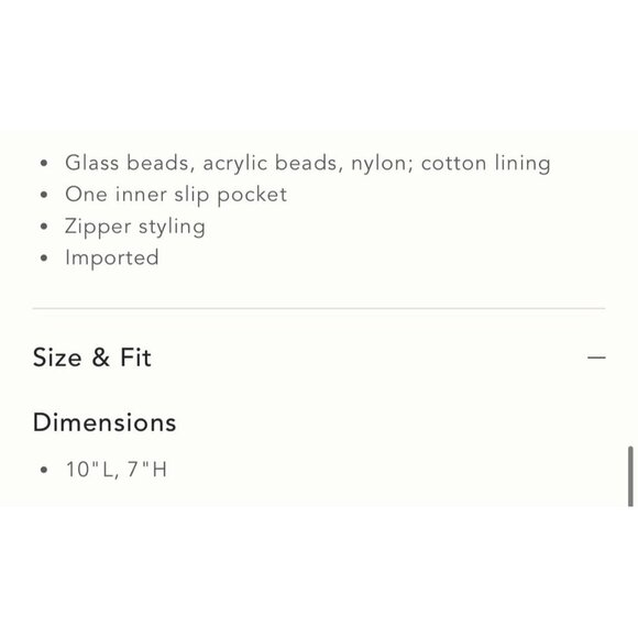 NWT - Anthropologie The Fiona Large Beaded Pouch - Picture 4 of 15